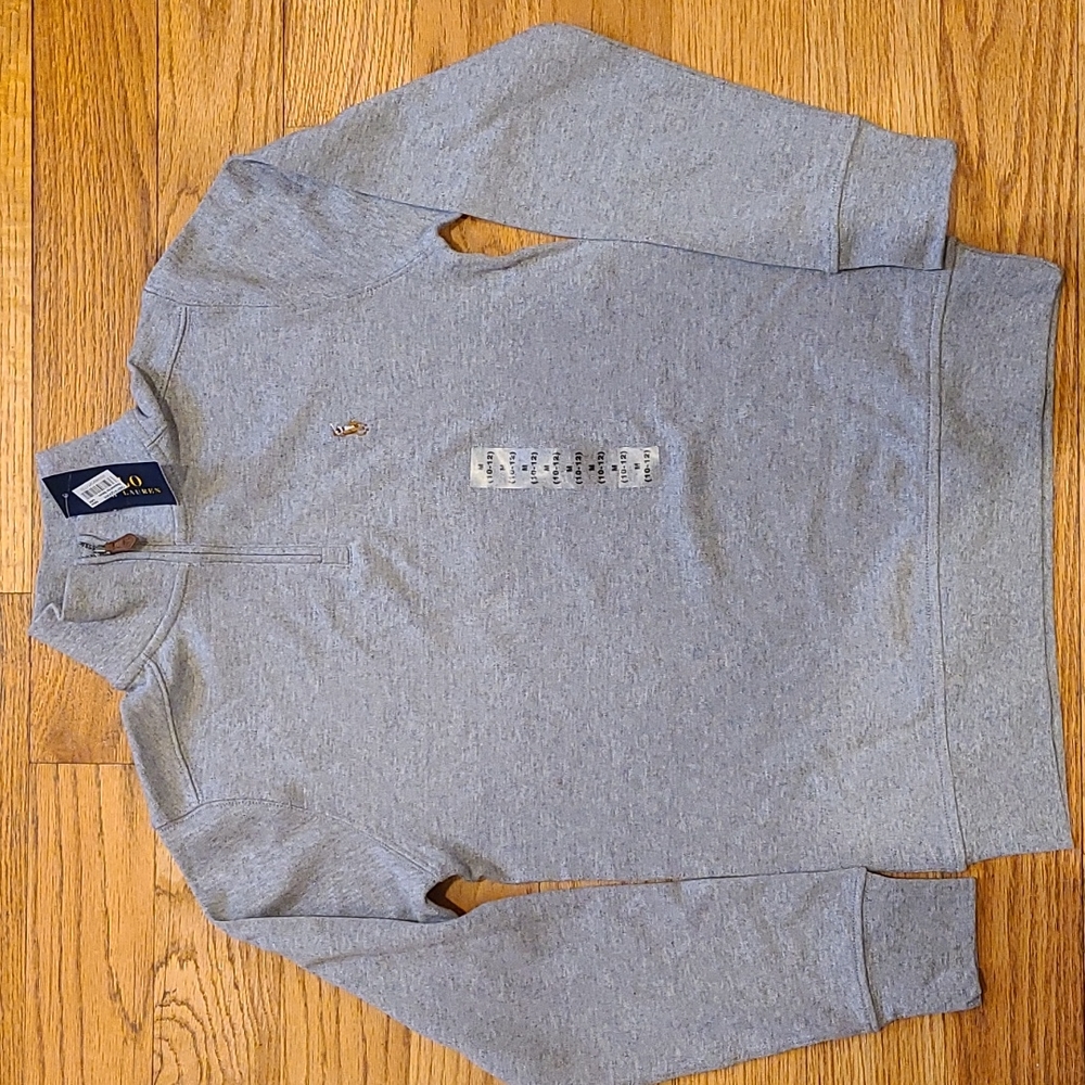 Polo long sleeve quarter zip, NEW with tags, size M (10-12)